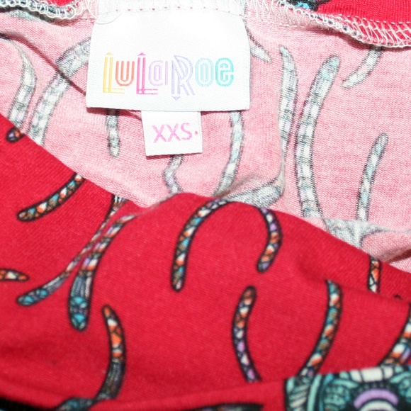 Lularoe Mosaic Deer Maxi Skirt XXS Red *unicorn* - Picture 4 of 5